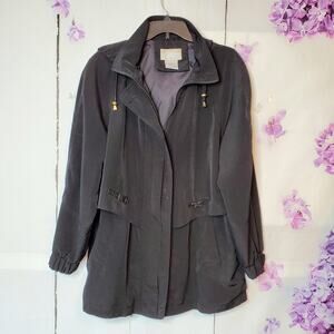 NY Classics Cape Lightweight Button Hooded Jacket M